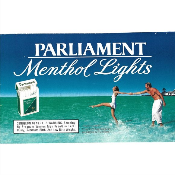 Parliament Menthol Lights Cigarette Ad 1990s  Vintage Print Ad - Picture 1 of 2